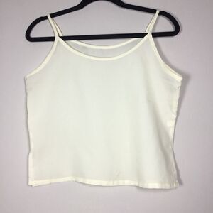Spagetti strap cream camisole great for under sheer tops minimalist size M